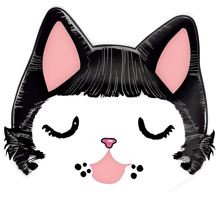 Adorable Cat Ear Artwork Png 06212024 PNG Image