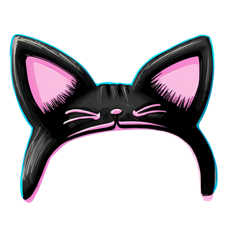 Adorable Cat Ear Artwork Png 06212024 PNG Image