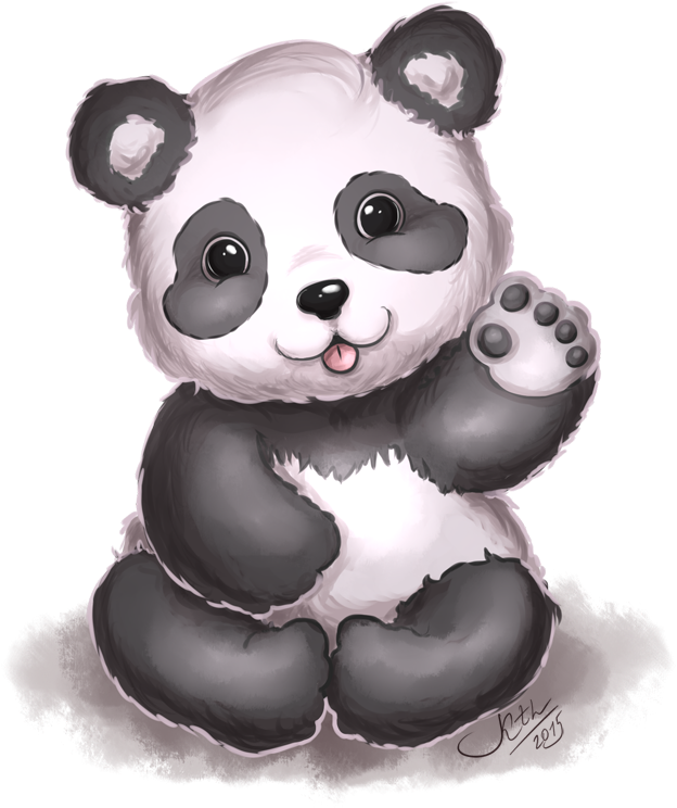 Adorable Panda Illustration PNG Image