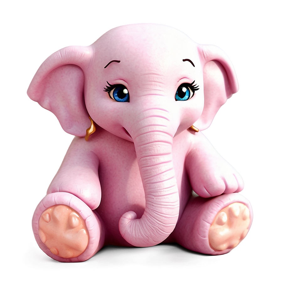 Adorable Pink Elephant Png Qhb PNG Image