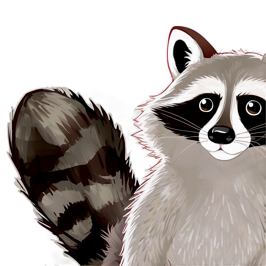 Adorable Raccoon Artwork Png Kxx PNG Image