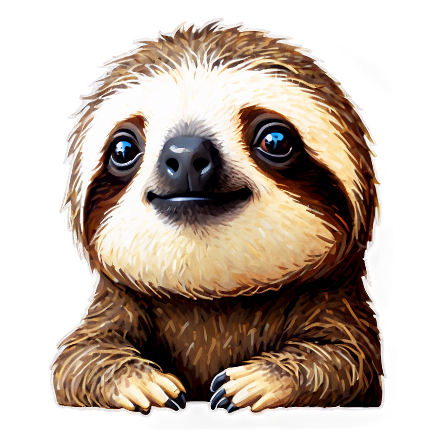 Adorable Sloth Png Aeu PNG Image