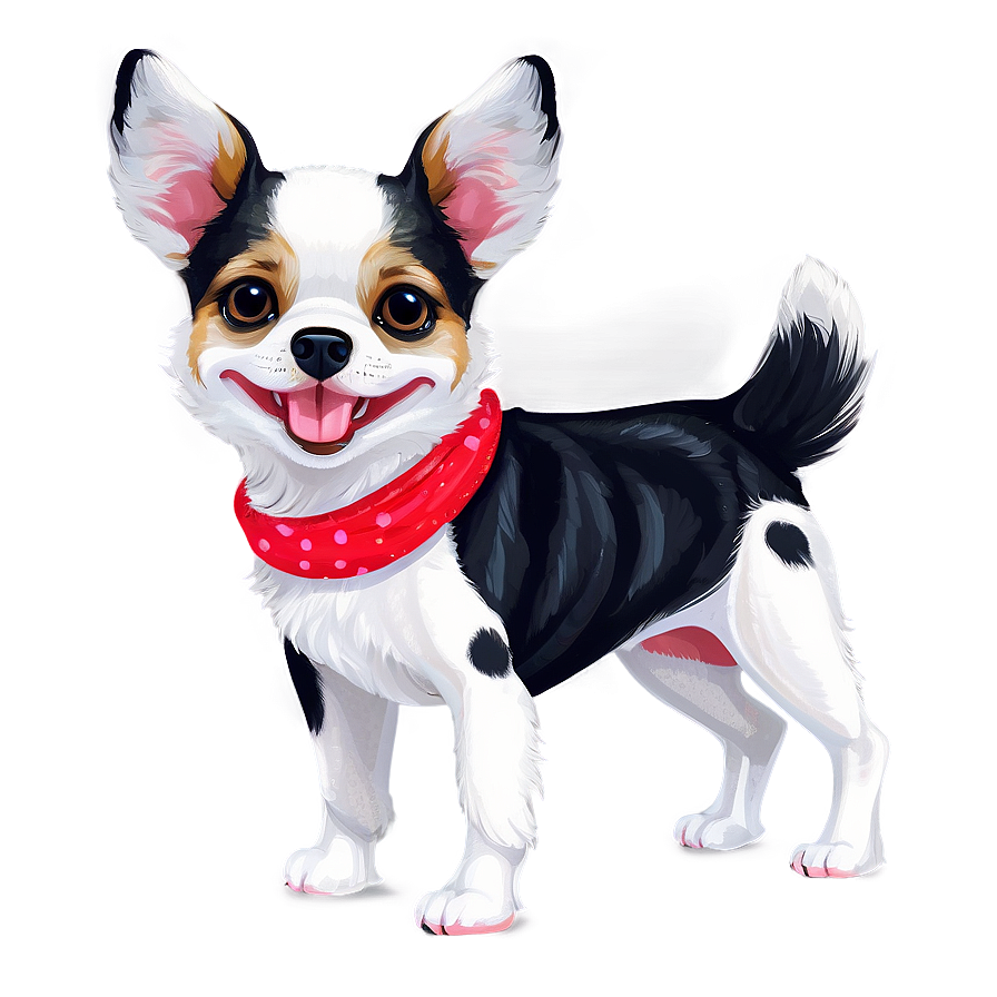 Adorable Small Dog Illustration Png Rvf PNG Image