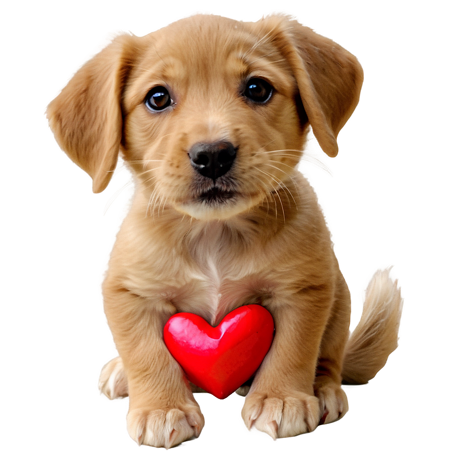 Adorable Valentine's Day Puppy Love Png Dta25 PNG Image