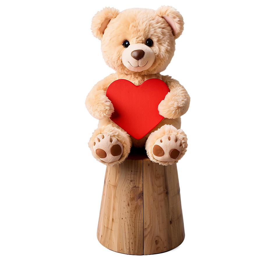 Adorable Valentine's Day Teddy Bear Png Reu74 PNG Image