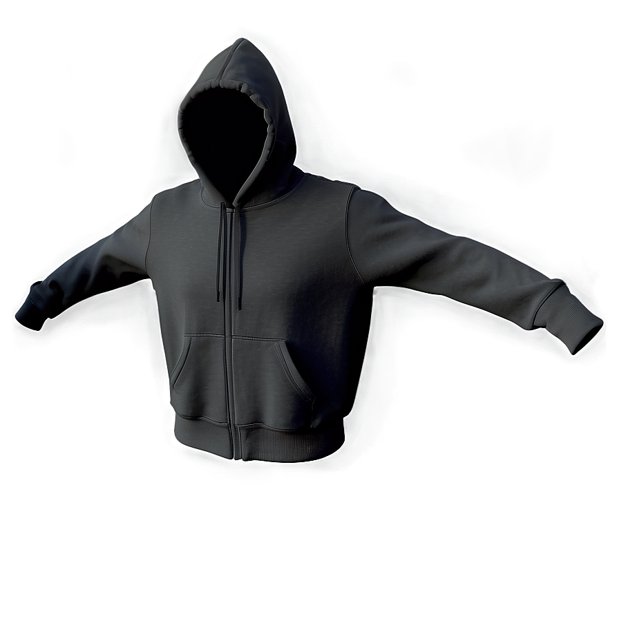 Adult Black Hoodie Png 05252024 PNG Image