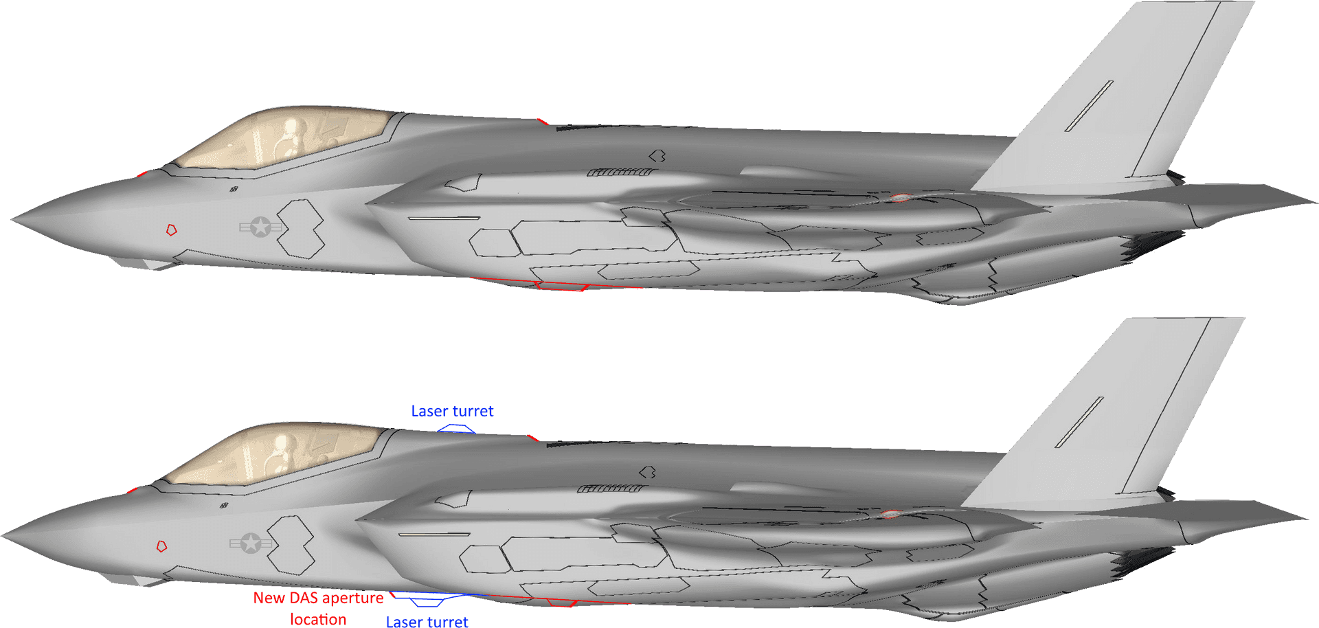 Advanced Jet Fighter Design Comparison PNG Image