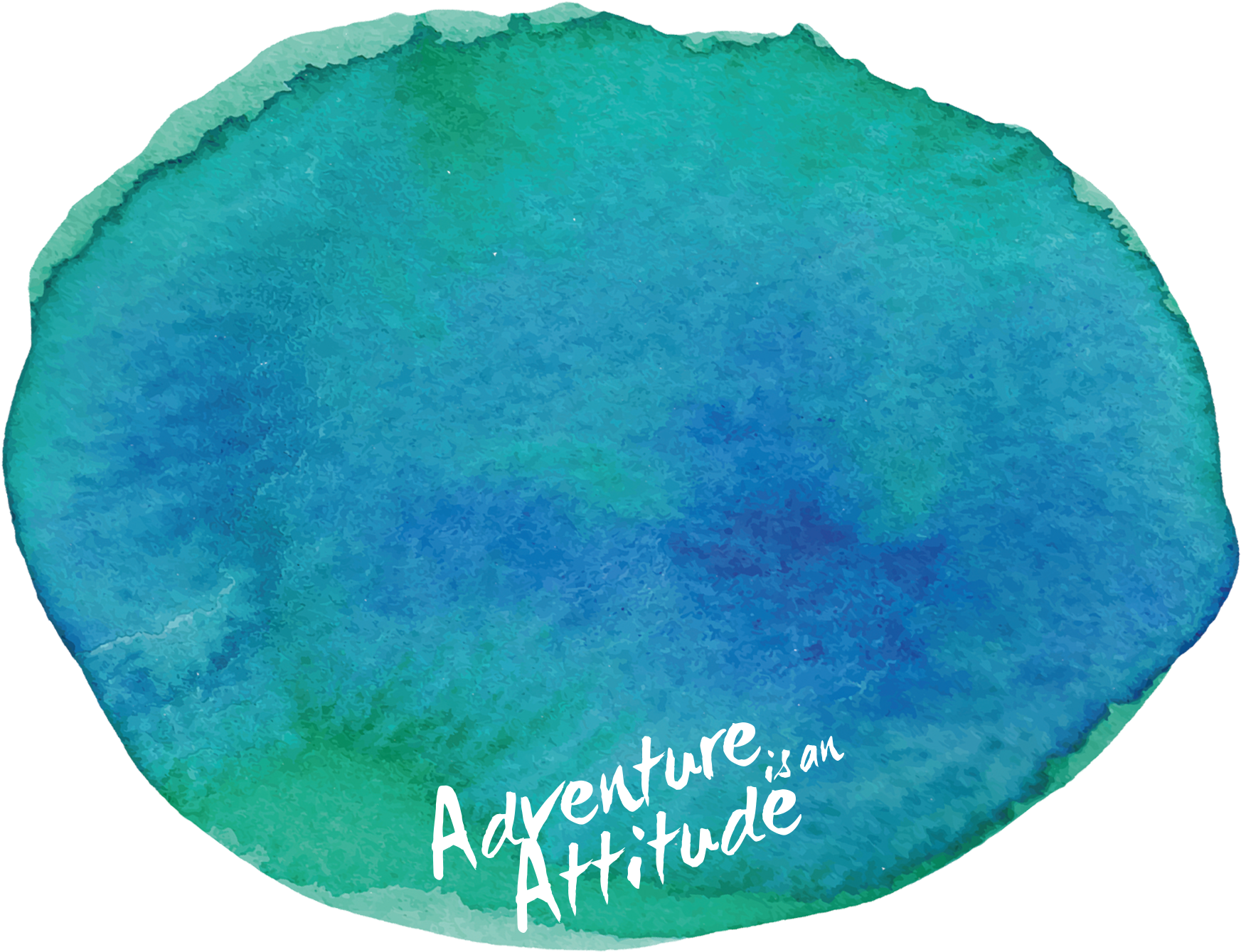 Adventure Attitude Watercolor Splash PNG Image