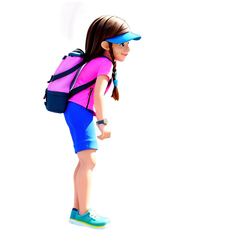 Adventure Girl Cartoon Png 06132024 PNG Image