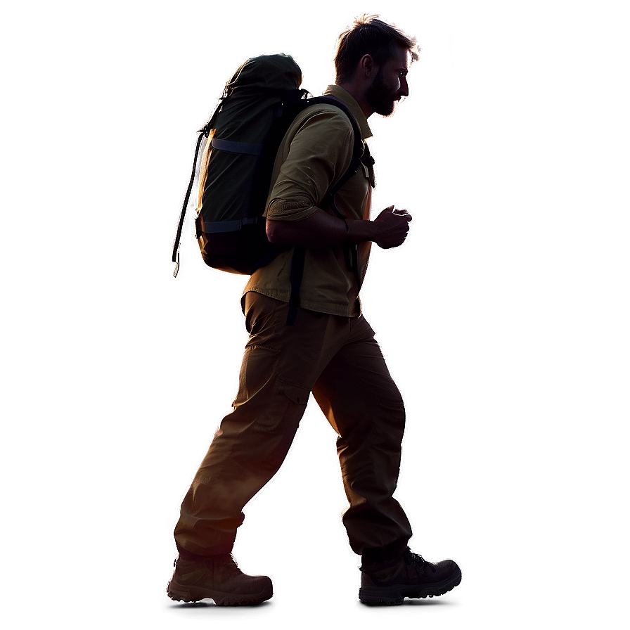 Adventurous Hiker Silhouette Png Gfn PNG Image