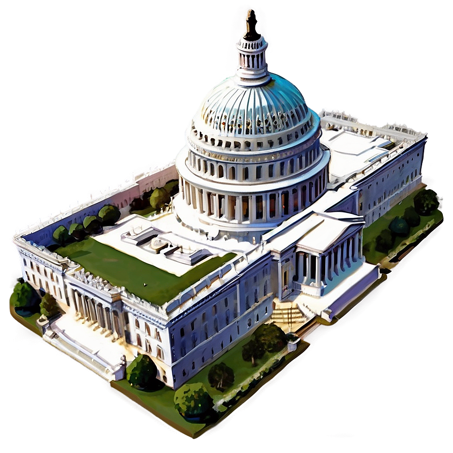 Aerial View Of Us Capitol Png Bmn3 PNG Image