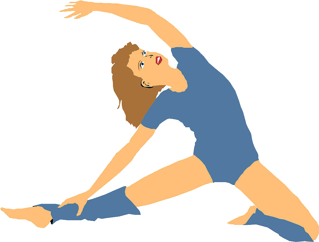 Aerobic_ Stretching_ Pose_ Vector PNG Image