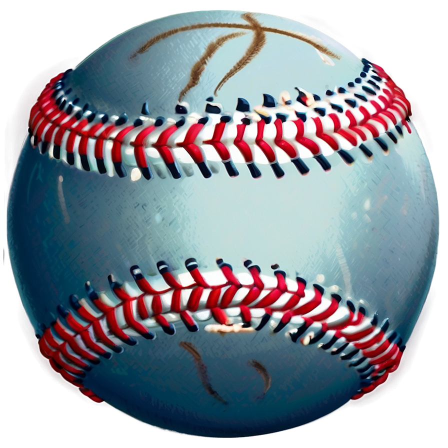 Aesthetic Baseball Seam Illustration Png Crt PNG Image