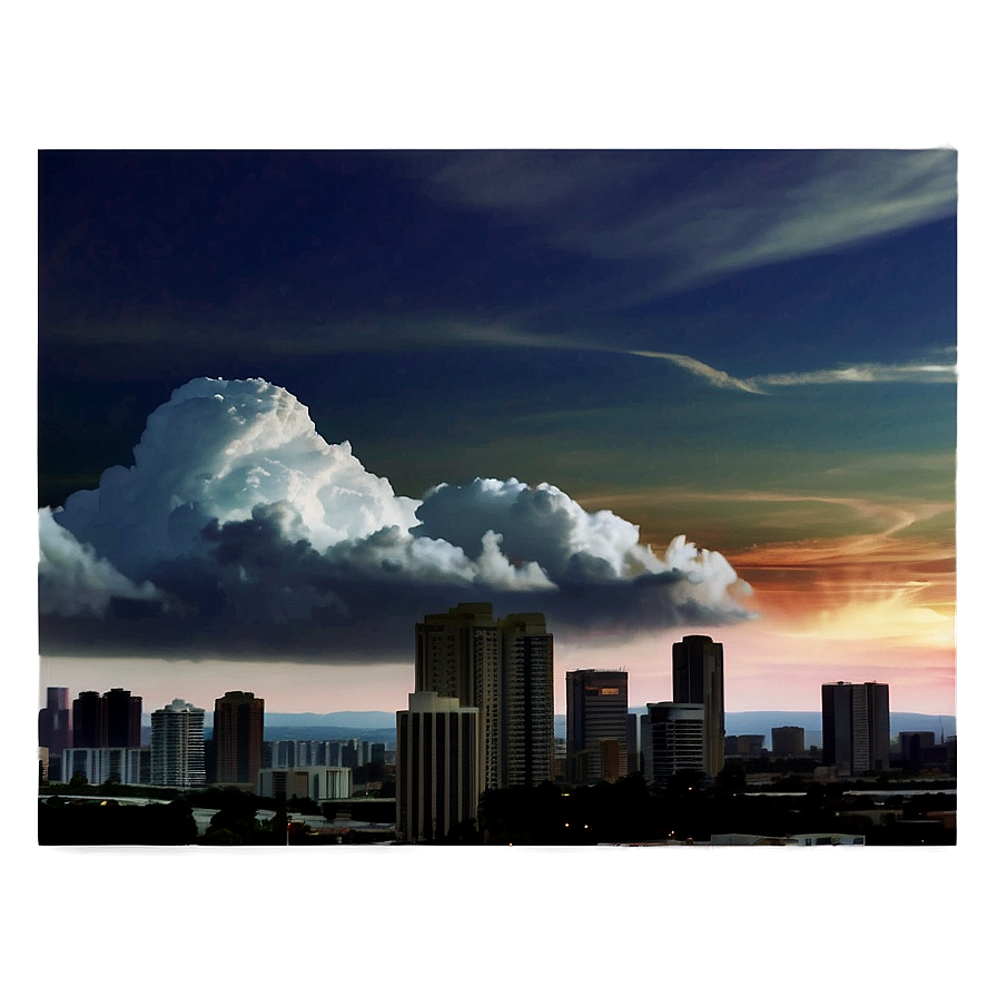 Aesthetic Cloud Over Cityscape Png 52 PNG Image