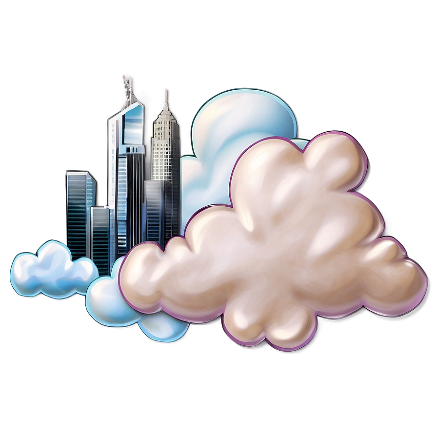 Aesthetic Cloud Over Cityscape Png Tqu43 PNG Image