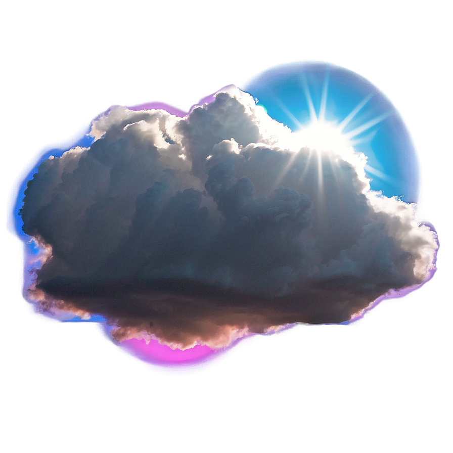 Aesthetic Cloud With Sun Flare Png Xiq78 PNG Image