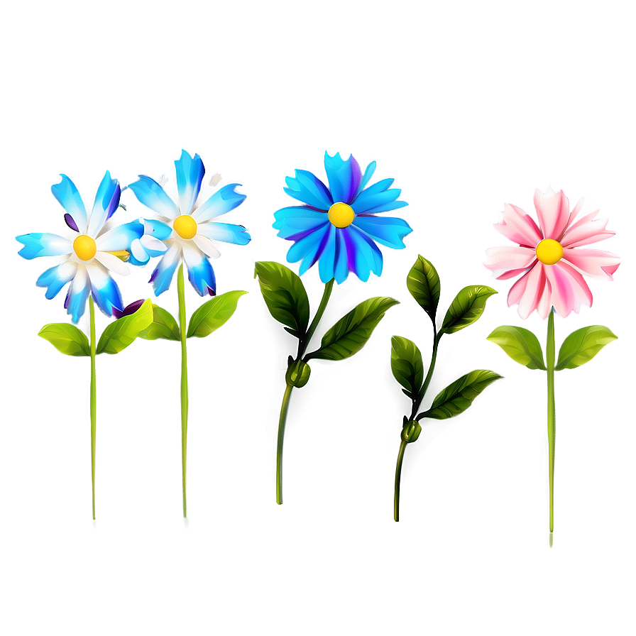 Aesthetic Flowers A PNG Image