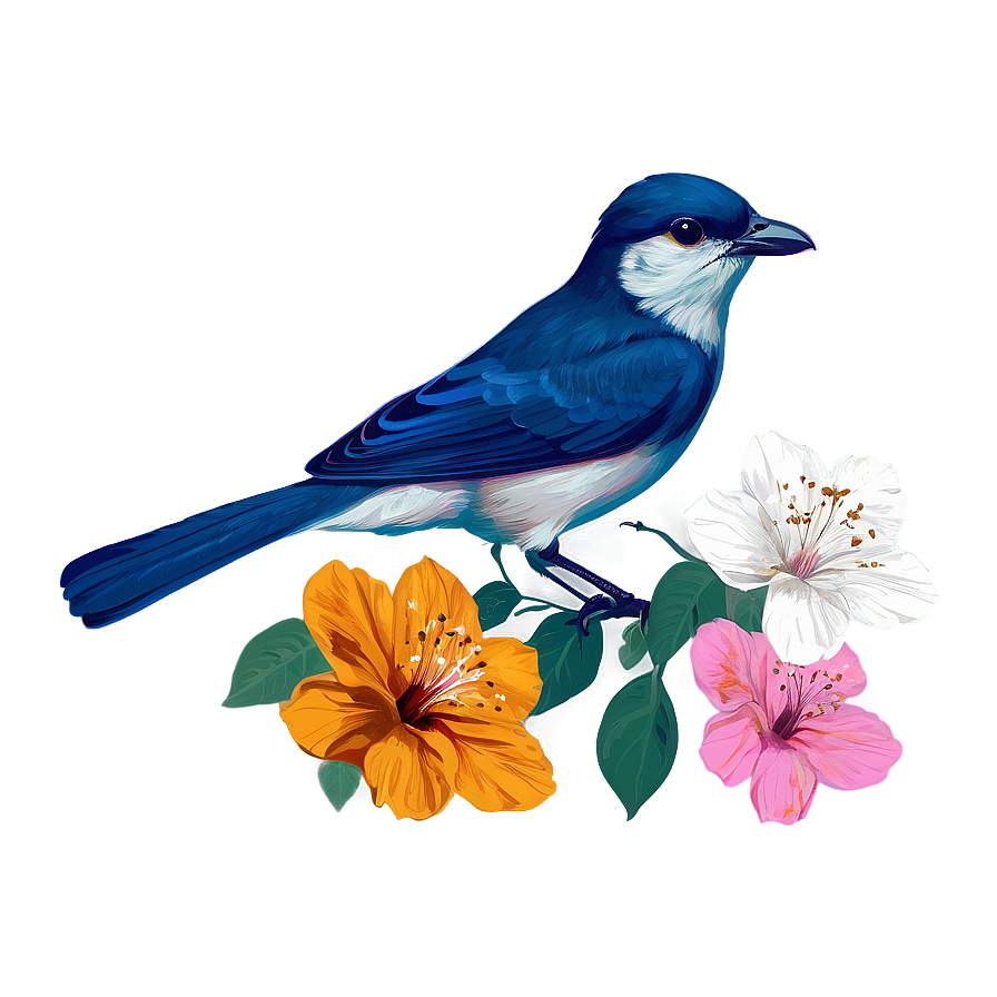 Aesthetic Flowers And Birds Png 06282024 PNG Image