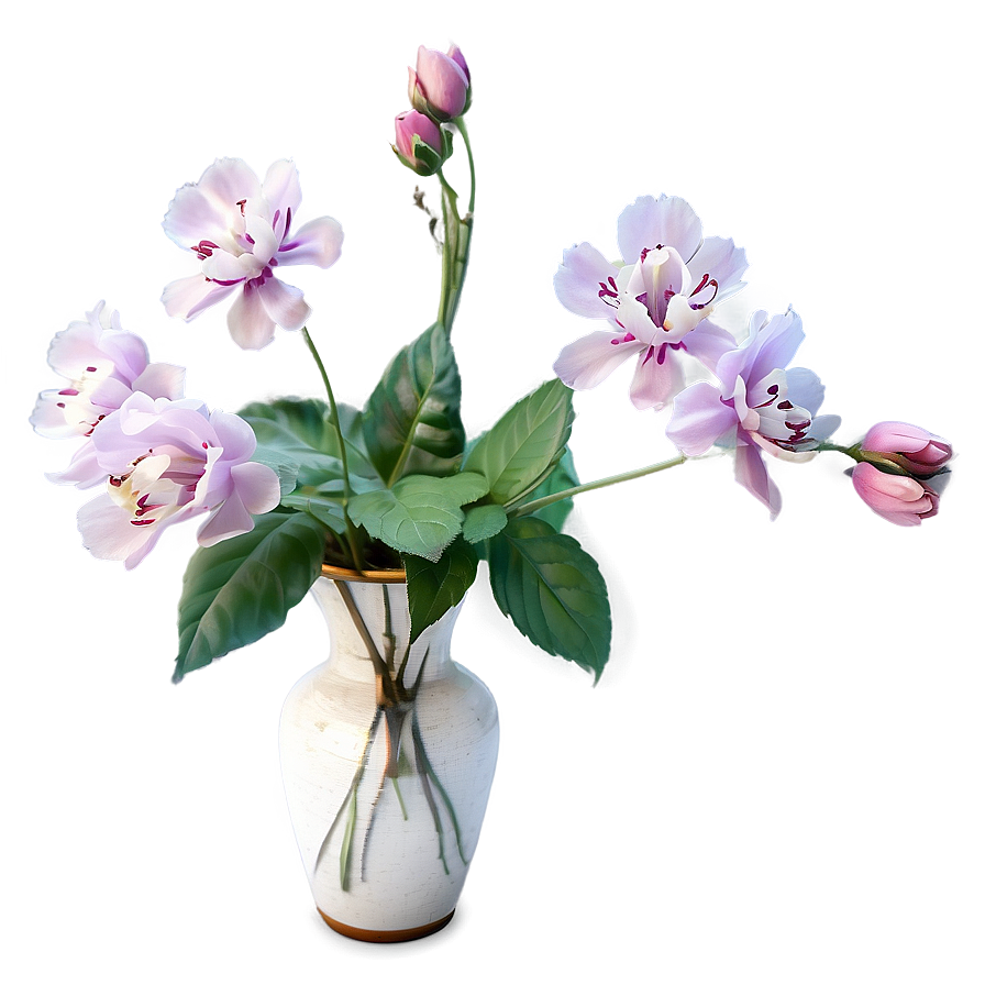 Aesthetic Flowers In Vase Png Jle PNG Image