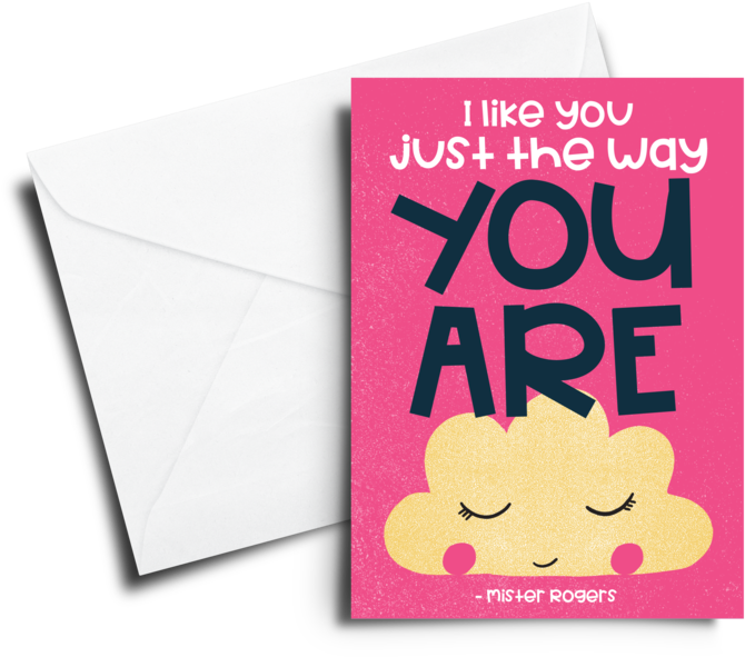 Affirmation Greeting Card Mister Rogers PNG Image