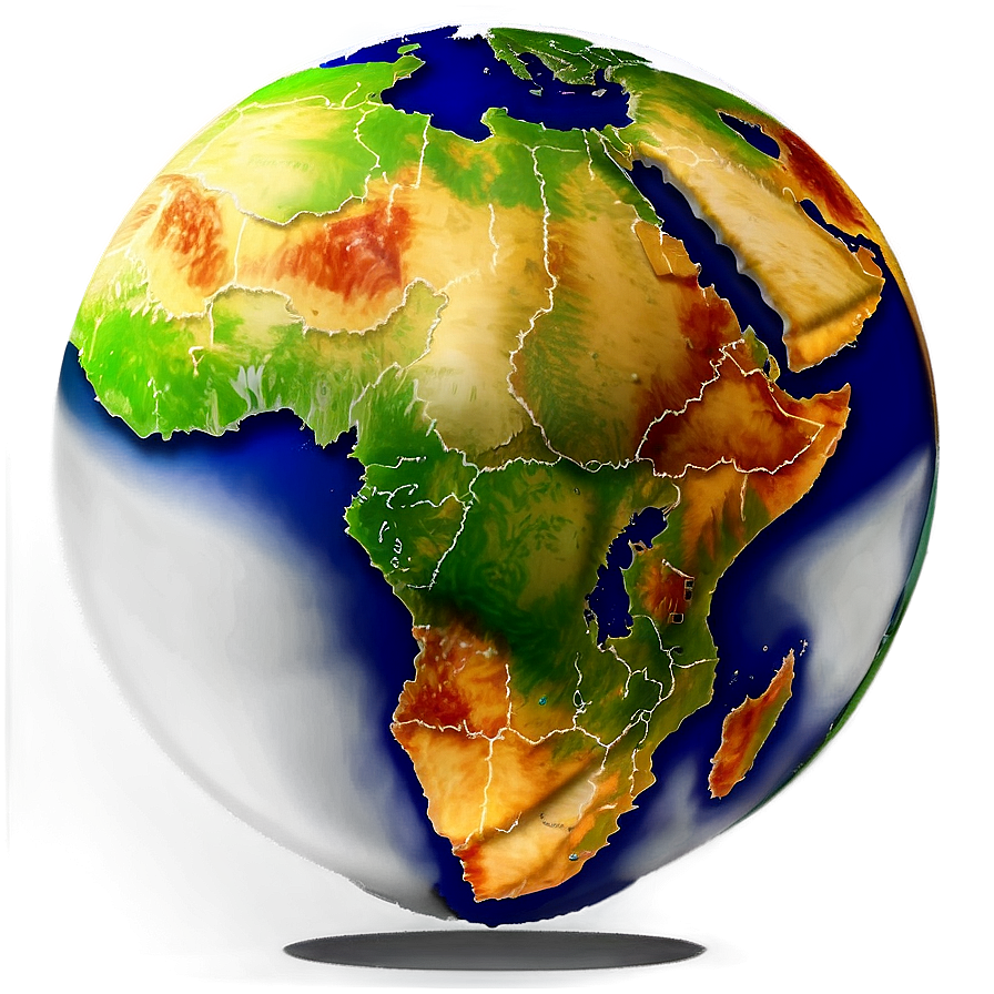 Africa Map In Globe Png Vvt PNG Image