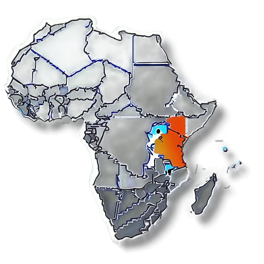 Africa Map Outline Png Xav PNG Image