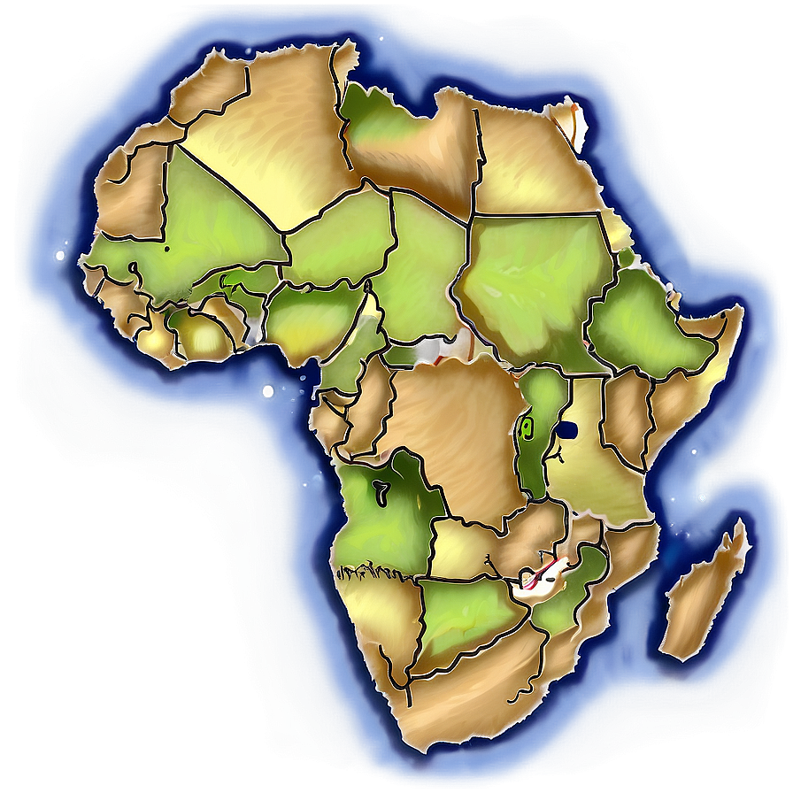 Africa Map Outline With Countries Png 06272024 PNG Image