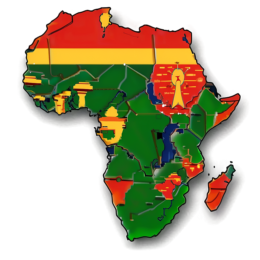 Africa Map Outline With Countries Png Nfh68 PNG Image