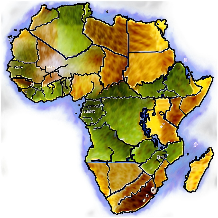 Africa Map With National Parks Png 06272024 PNG Image