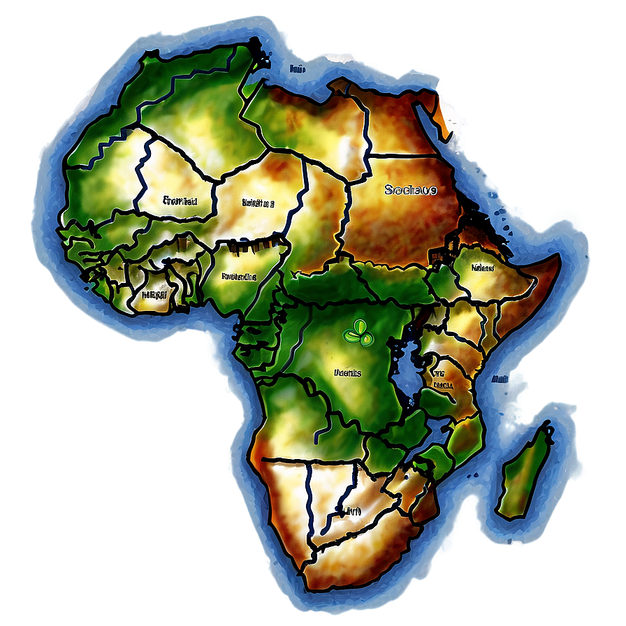 Africa Map With Natural Resources Png Pwa15 PNG Image