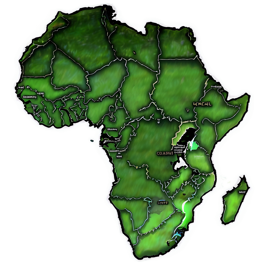 Africa Map With Oceans Png 95 PNG Image