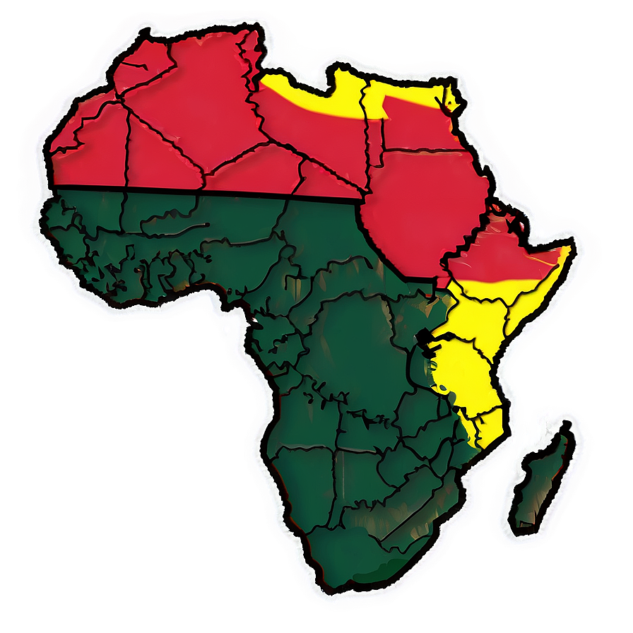 Africa Map With Regions Png Xow76 PNG Image