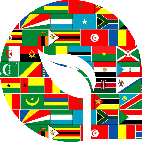 African Flags Mosaic Peace Symbol PNG Image