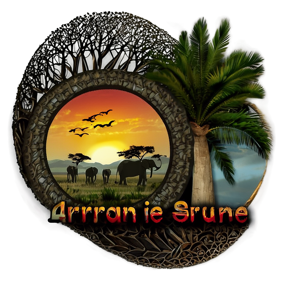 African Safari Sunset Png 15 PNG Image