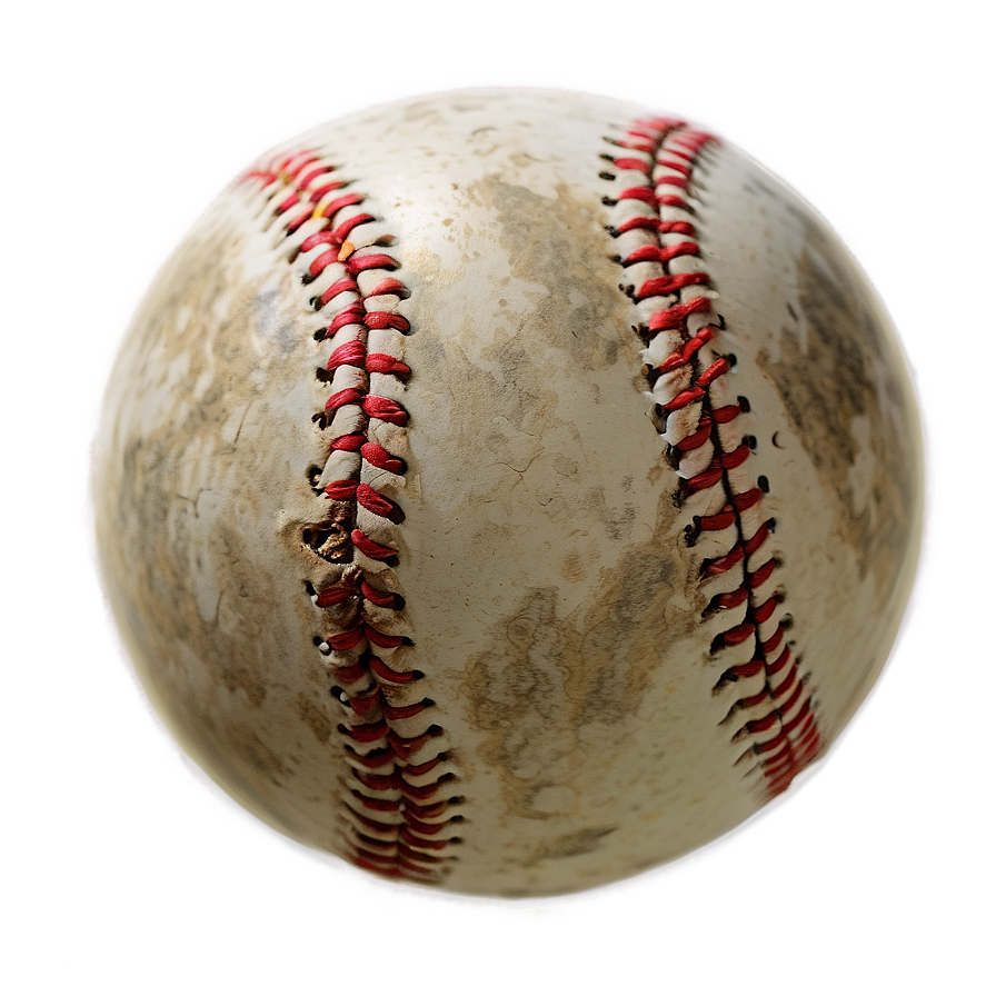 Age-worn Baseball Artwork Png 06282024 PNG Image