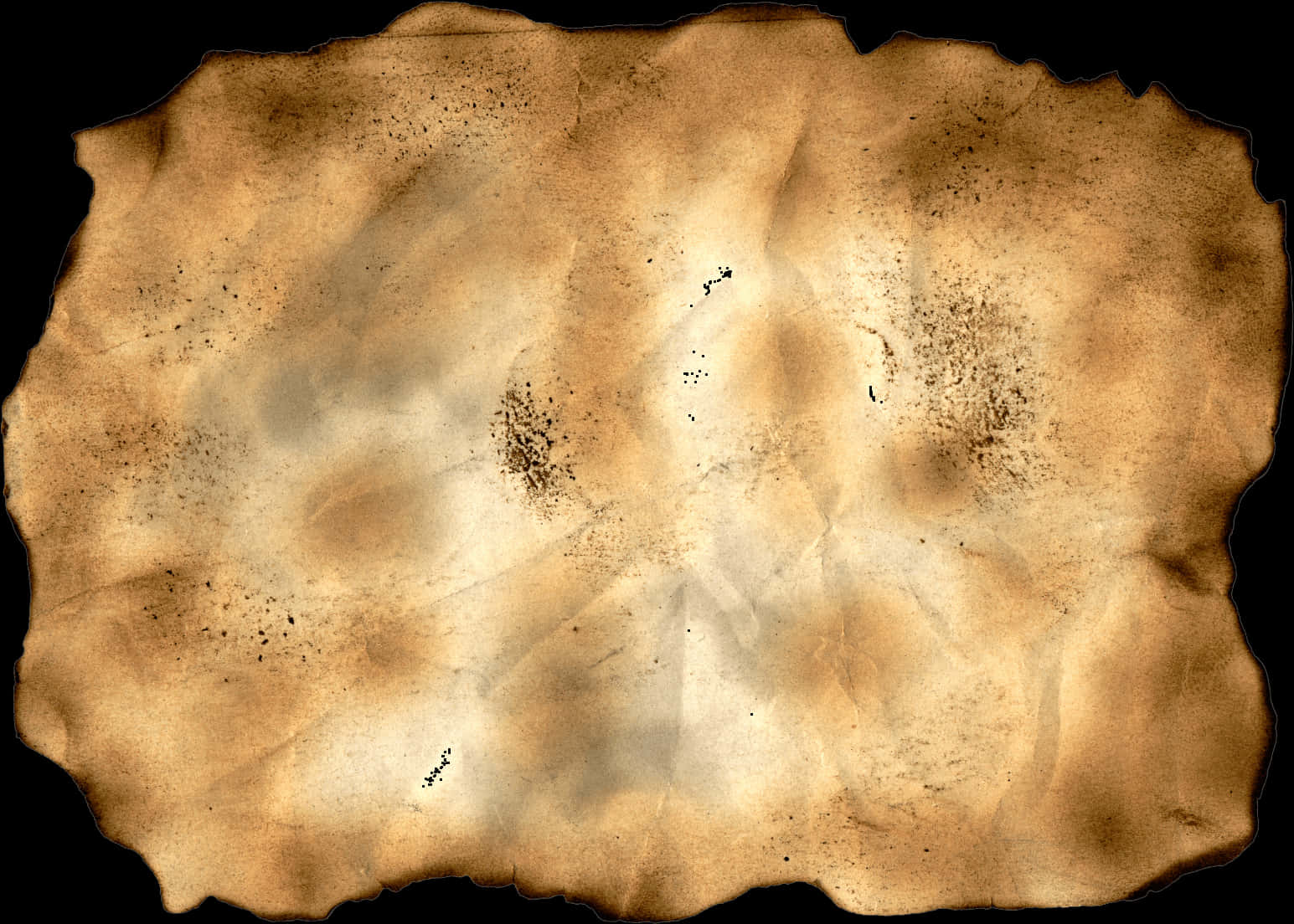 Aged Paper Texture Burnt Edges PNG Image