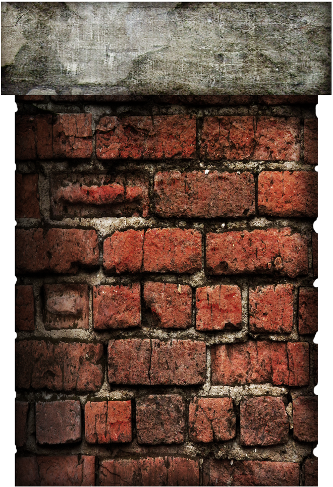 Aged Red Brick Wall Texture PNG Image