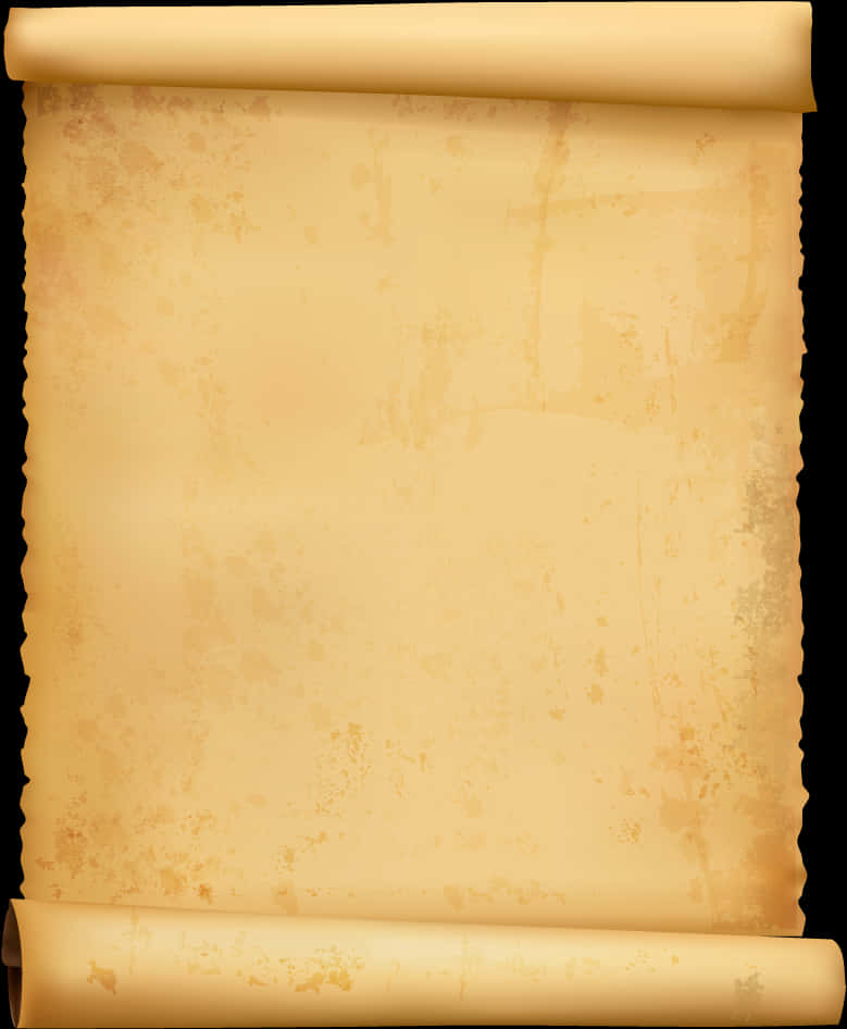 Aged Scroll Paper Texture PNG Image