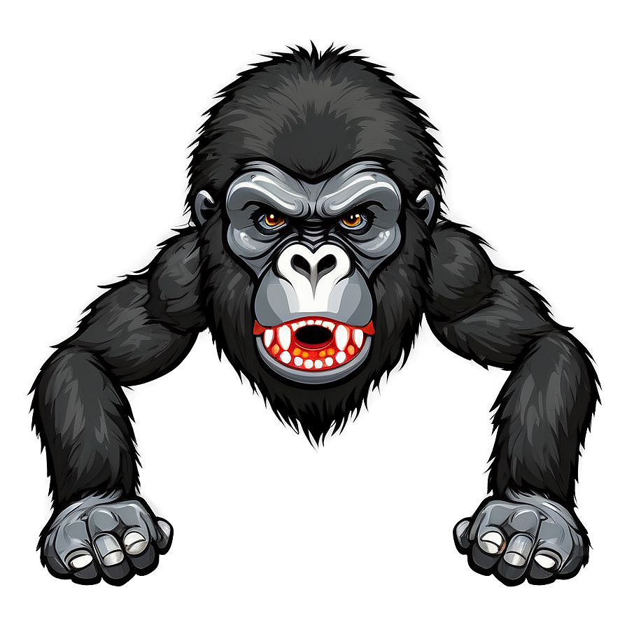 Aggressive Gorilla Mascot Png Osv PNG Image