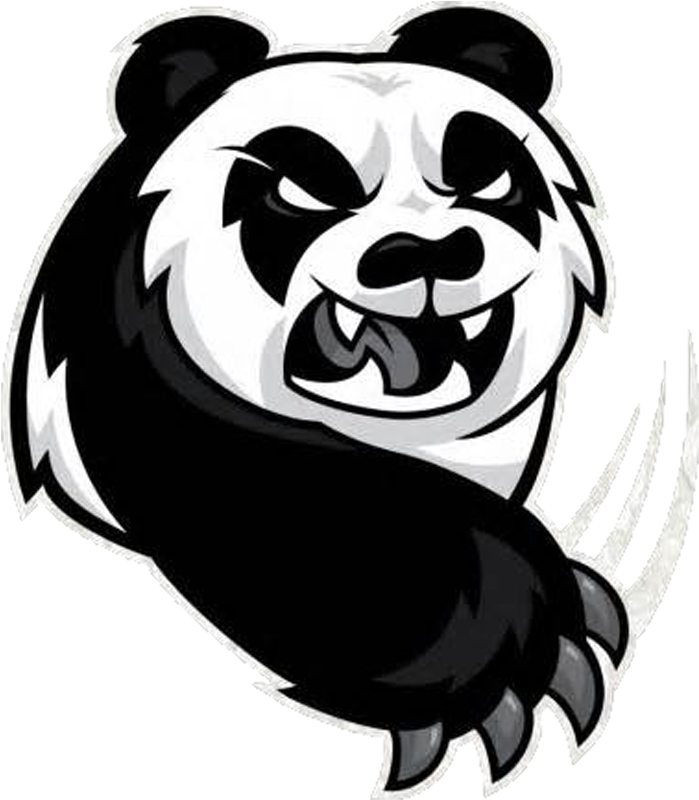 Aggressive Panda Mascot Logo PNG Image