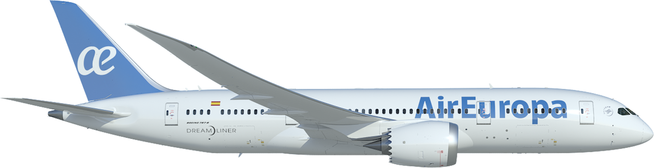 Air Europa Dreamliner Aircraft PNG Image