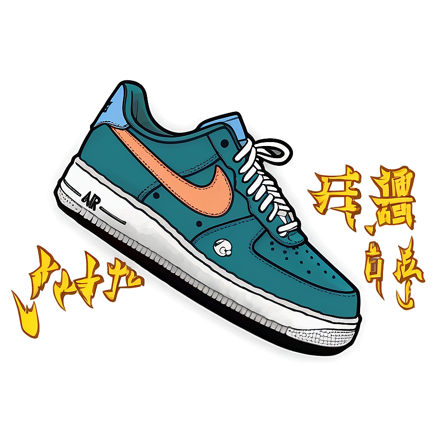 Air Force 1 Anime Custom Png Moc92 PNG Image