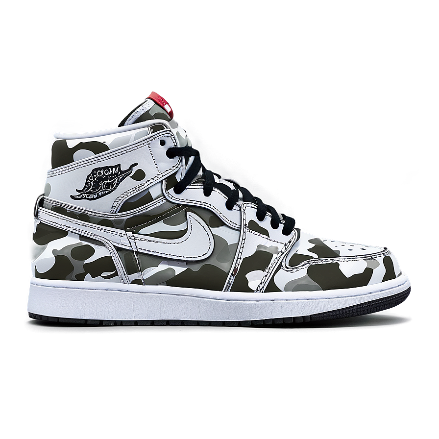 Air Jordan 1 Digital Camo Print Png Soe PNG Image