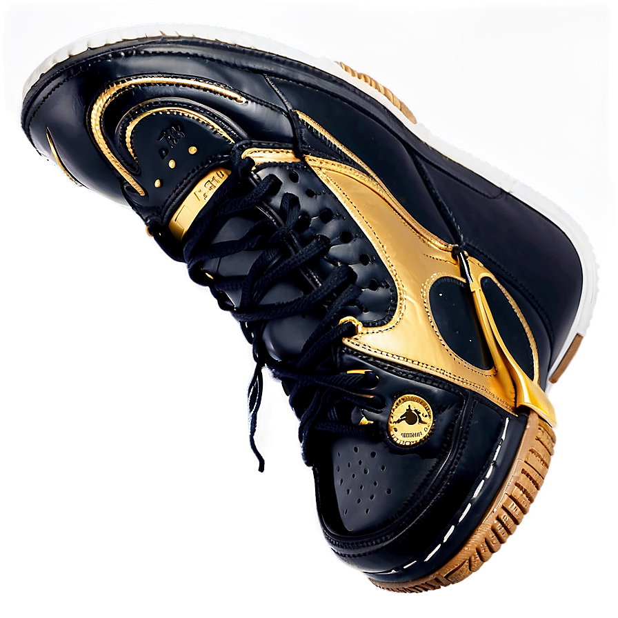 Air Jordan 1 Gold And Black Png 06202024 PNG Image