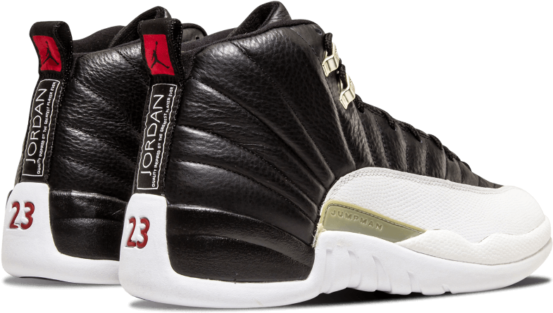 Air Jordan Retro Sneakers Black White PNG Image