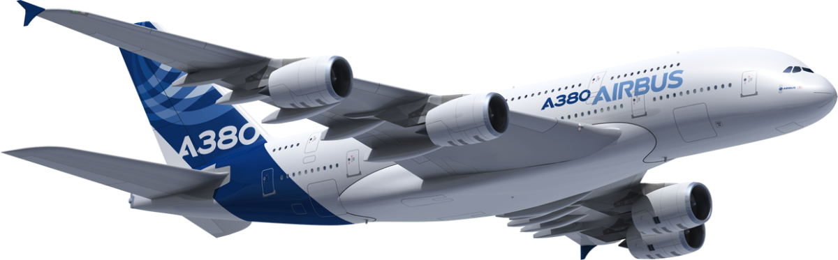 Airbus A380 In Flight PNG Image