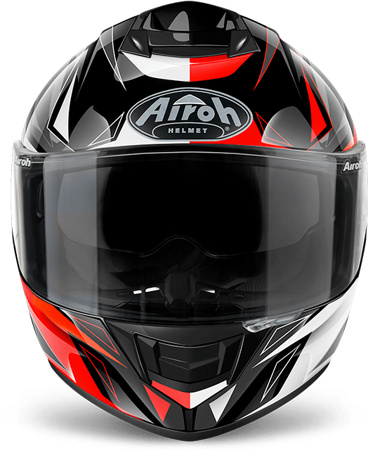 Airoh Motorcycle Helmet Red Black Design PNG Image