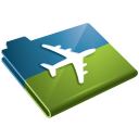 Airplane Iconon Flight Map Folder PNG Image