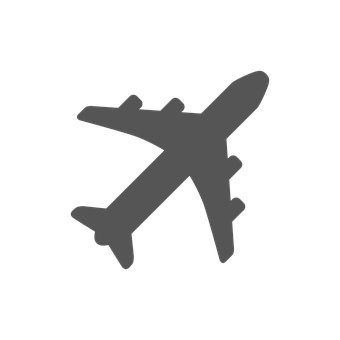 Airplane Silhouette Icon PNG Image