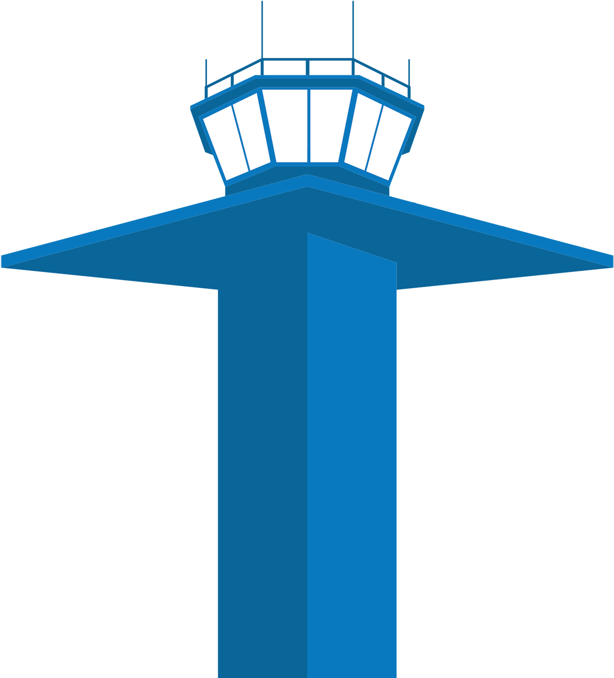 Airport Control Tower Graphic PNG Image